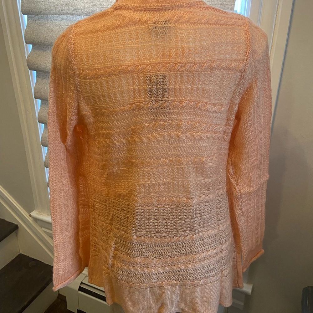 Sonoma NWT lightweight sweater nectar peach perfect for spring office - Picture 6 of 7